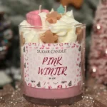 Bougie Fouettée d'Hiver Rose -Hansel & Gretel